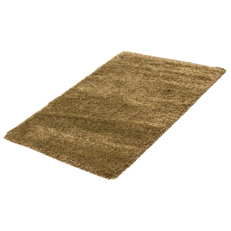ECARPETGALLERY Machine Woven Lotus Mod Olive Polyester Shag - 4'0 x 5'7