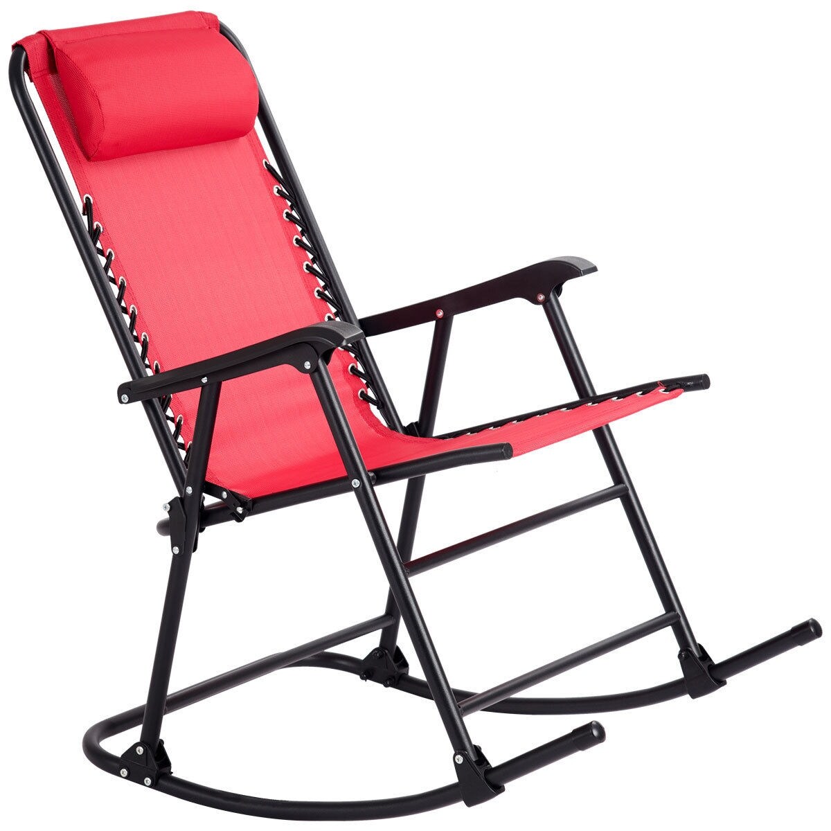 Costway folding zero gravity rocking chair rocker porch sales outdoor patio headrest
