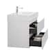 36"Bathroom Vanity with Sink,Storage Wall Mounted Floating Bathroom Vanity,One-Piece White Sink Basin without Drain and Faucet