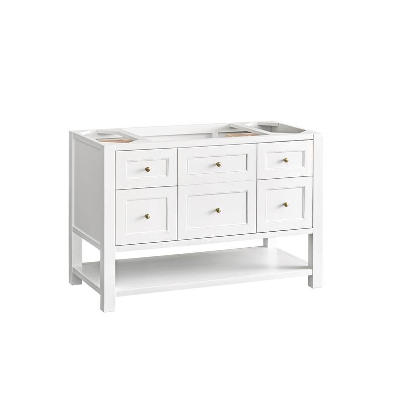 James Martin Vanities Breckenridge 48" Single Vanity, Bright White - No Top
