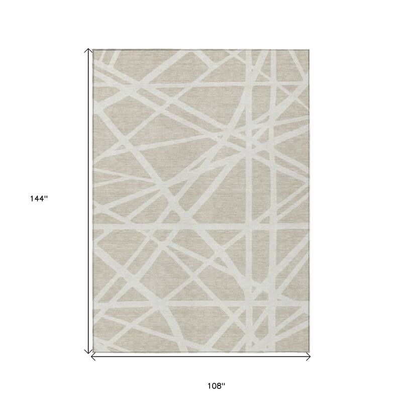 HomeRoots Geometric Transitional Rectangle Outdoor Rug