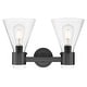 preview thumbnail 16 of 46, Innovations Lighting Downtown Urban - Lawton Cone - 2 Light 16" Wall-Mounted Bath Vanity Light