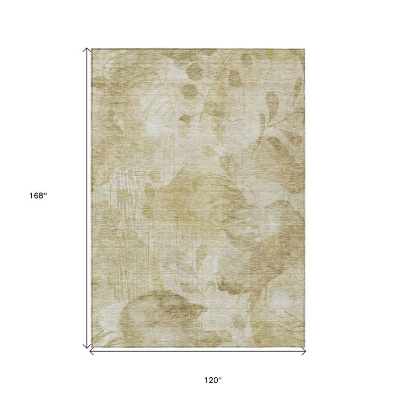 HomeRoots Floral Transitional Rectangle Outdoor Rug