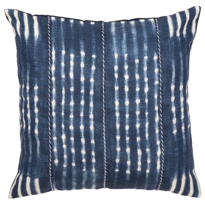 SAFAVIEH Tamworth Check Navy/ Cream 16-inch Decorative Pillow