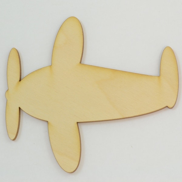 Shop Unpainted Airplane Wood Cutout Size:Large 14" x 15.5" / 1 Pc - Free Shipping On Orders Over ...