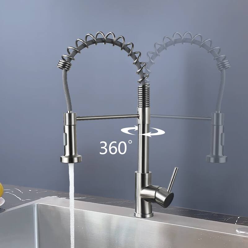 Topcraft High-arc Stainless Steel kitchen Sink Faucet