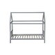 preview thumbnail 8 of 6, Twin Rubber Wood House Bed with Headboard and Footboard, Grey