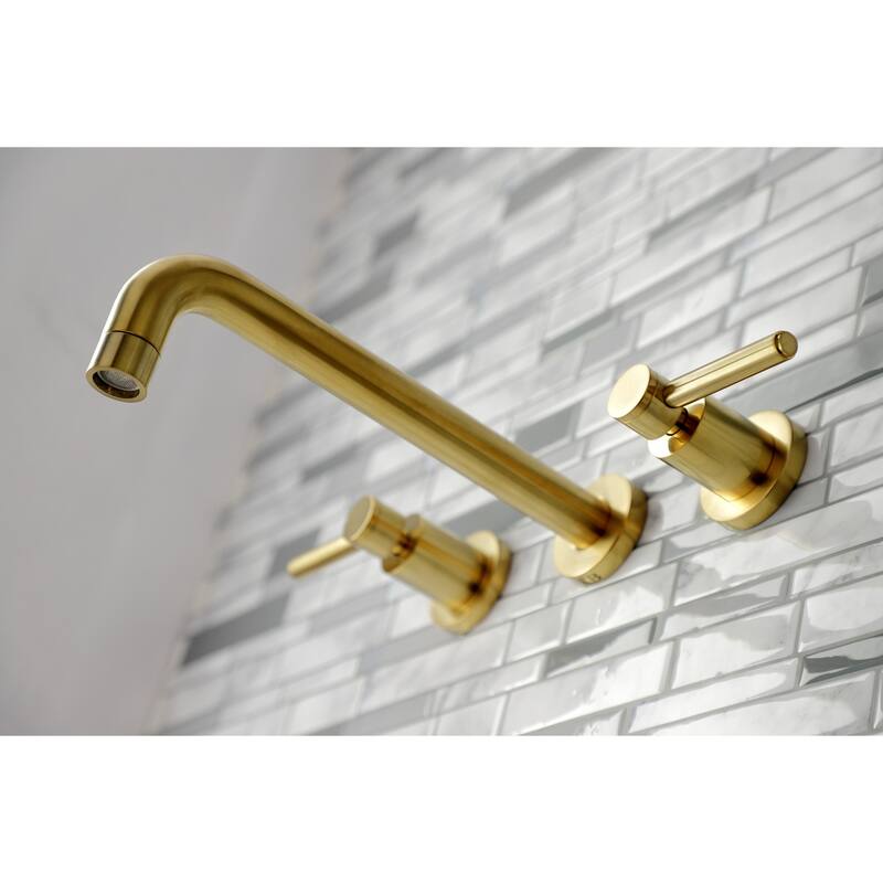 Concord 3-Hole Wall Mount Roman Tub Faucet in Polished Nickel