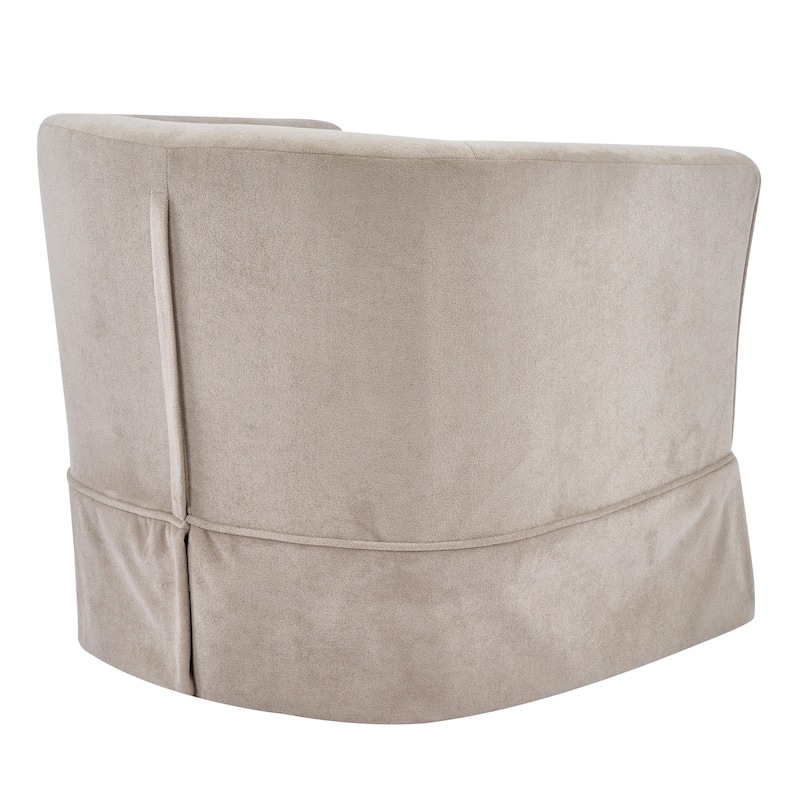 Cecilia Natural Fabric Swivel Chair with Loose Cover by Christopher Knight Home - 28.75" L x 28.00" W x 28.00" H