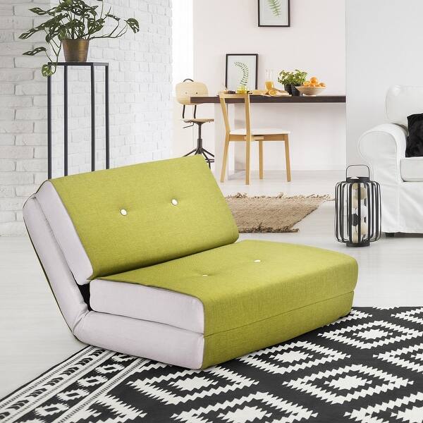 Shop Costway Fold Down Chair Flip Out Lounger Convertible Sleeper