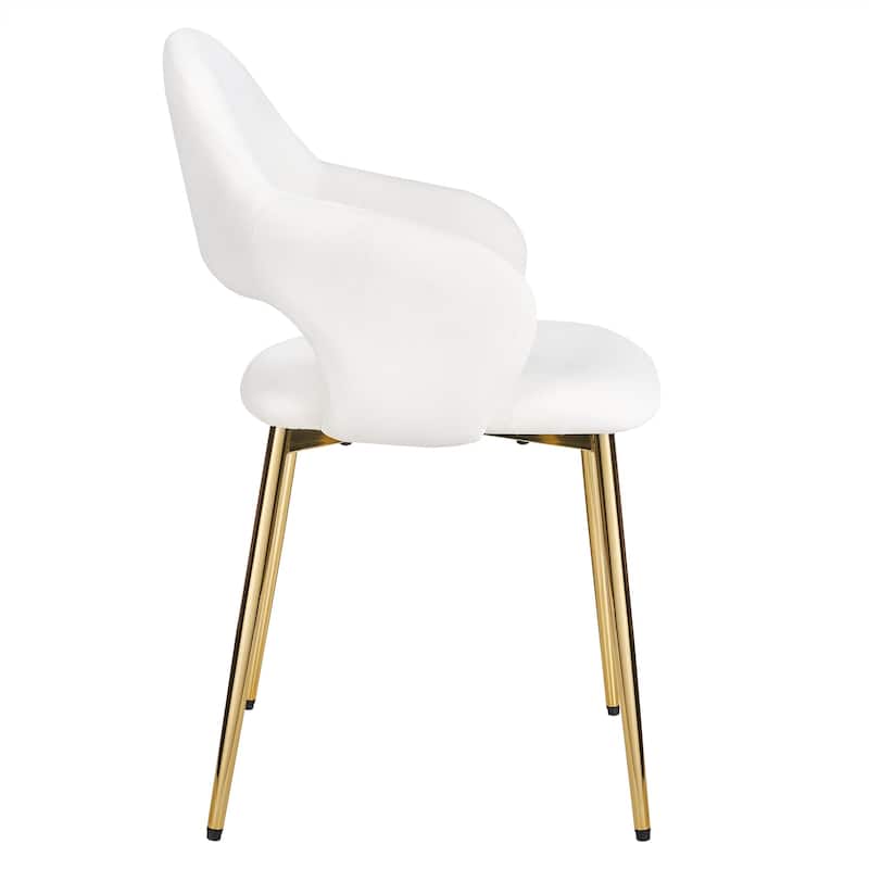VECELO Modern Upholstered Dining Chairs Set of 4, Velvet Kitchen Chairs for Dining Room