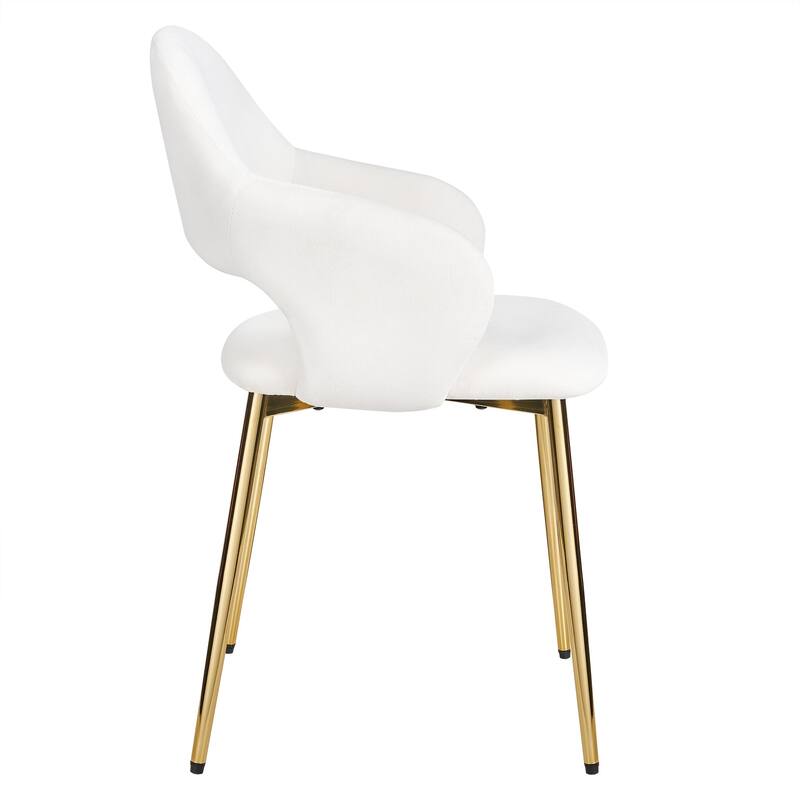 VECELO Modern Upholstered Dining Chairs Set of 6, Velvet Kitchen Chairs for Dining Room