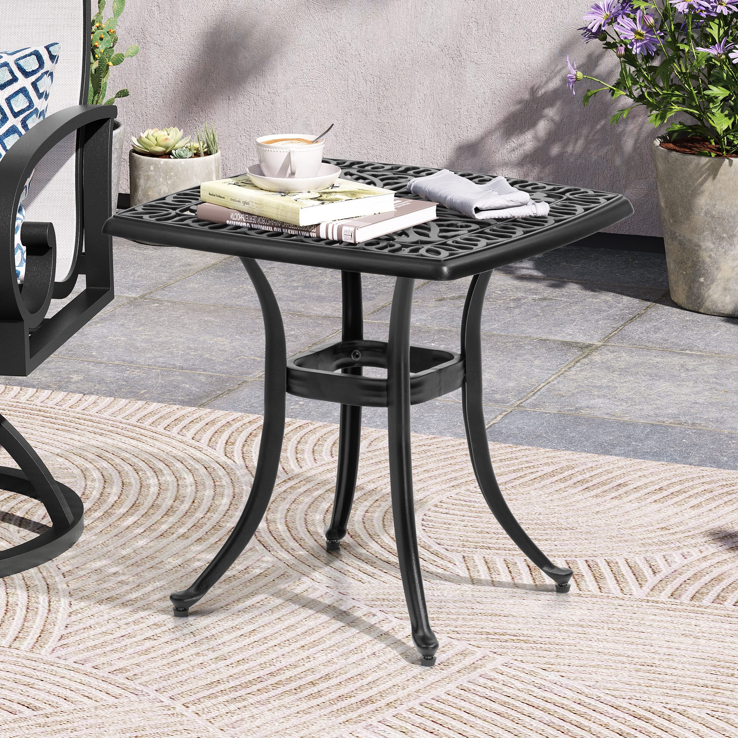 Option Black, Square with umbrella hole