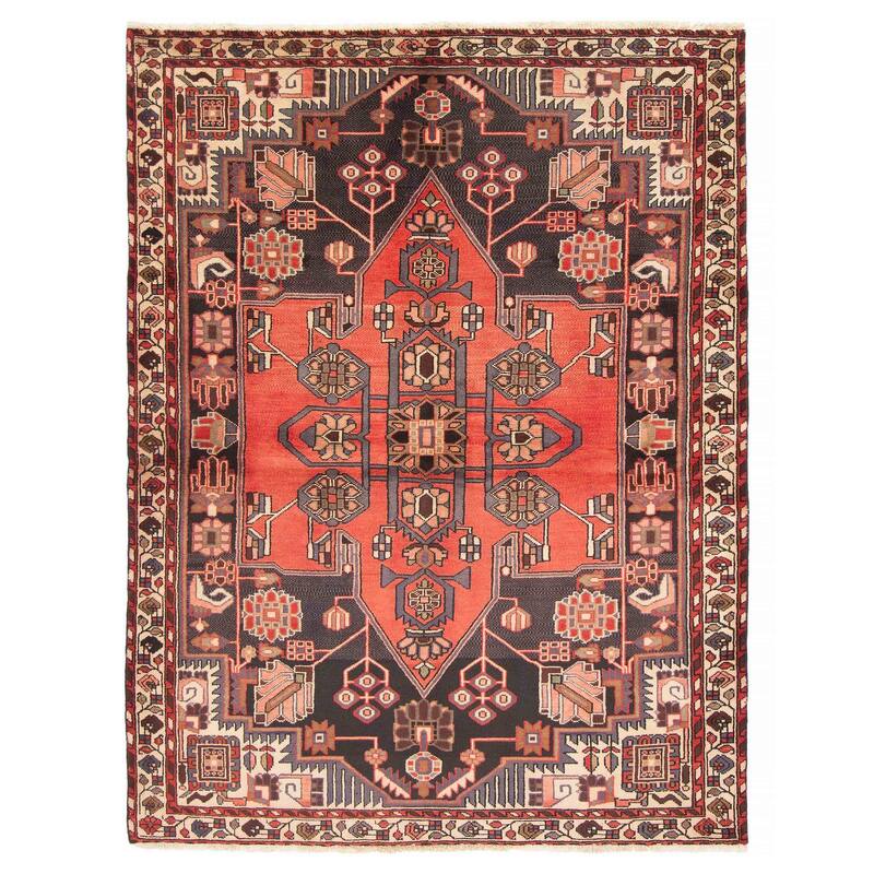 ECARPETGALLERY Hand-knotted Anadol Red Wool Rug - 5'2 x 6'8 - Red - 5'2 x 6'8