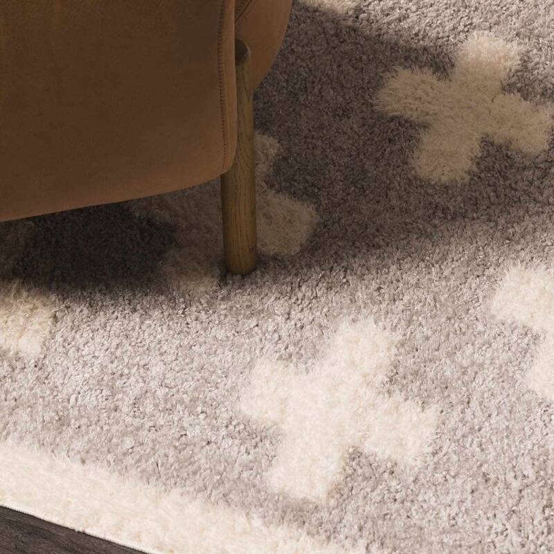 Hauteloom Satu Living Room, Bedroom Area Rug - Beige, Gray, Medium Brown - 2' x 3'