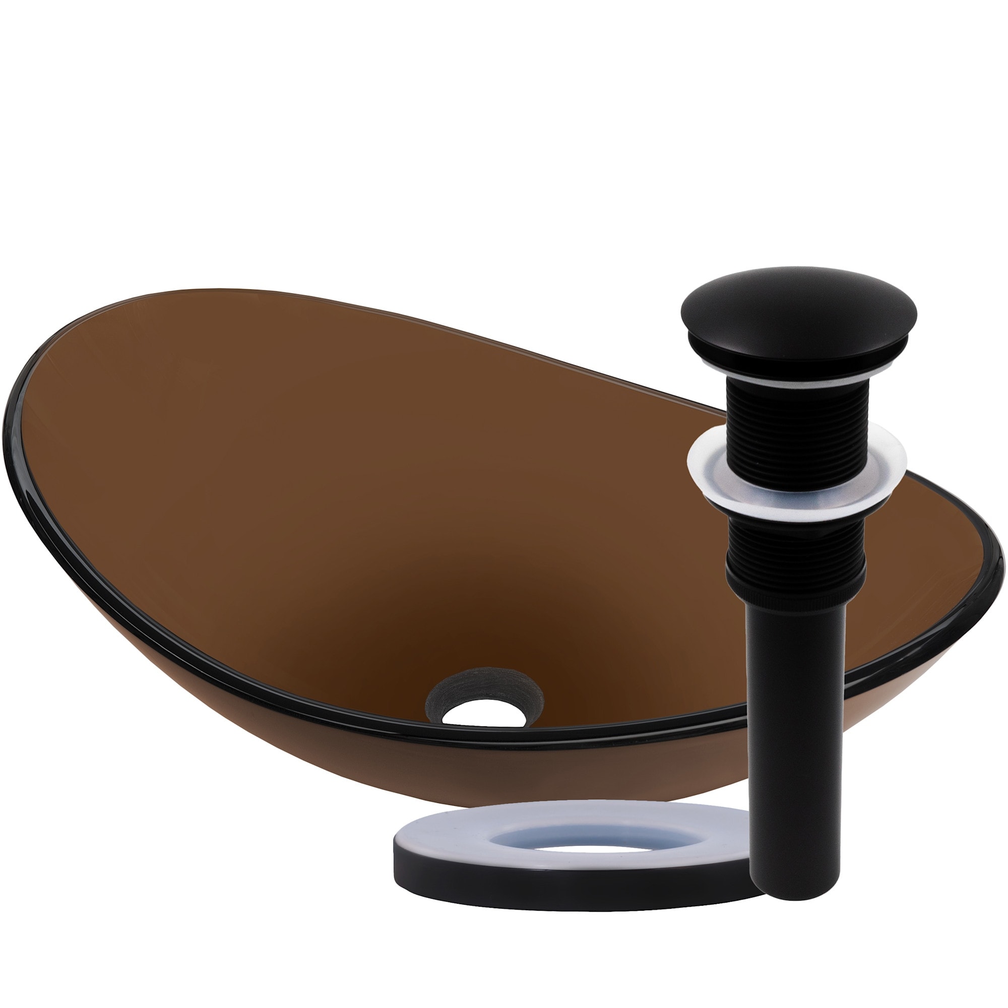 Miseno Oval 21-1/2" Tempered Glass Vessel Bathroom Sink