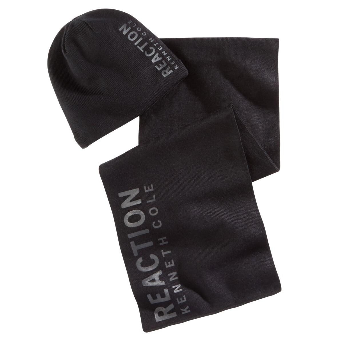 Shop Kenneth Cole Reaction Mens Hat Scarf Set Beanie Logo O S Overstock 29159179