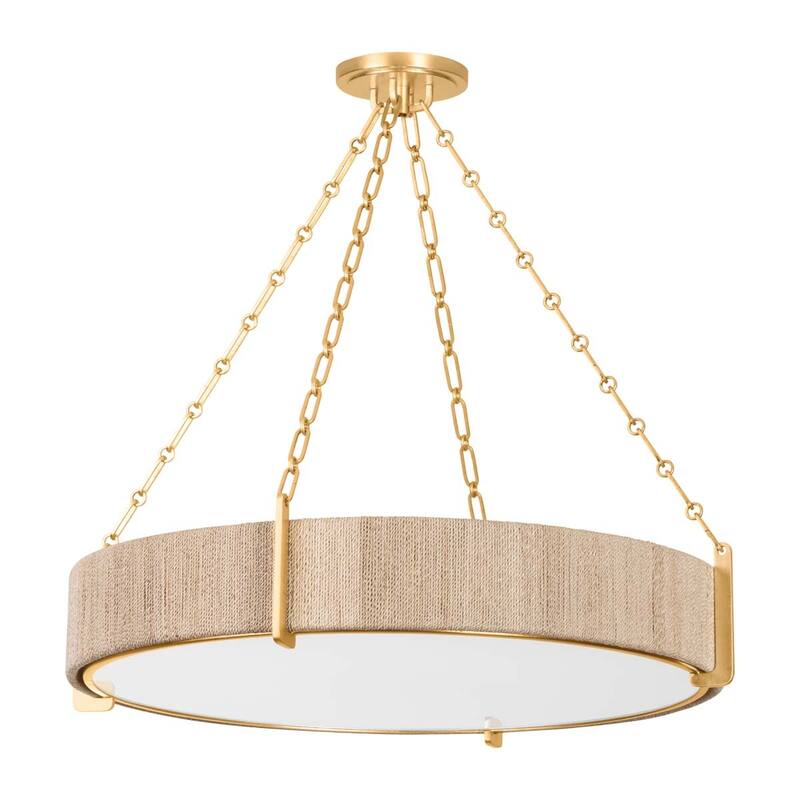 Hudson Valley Lighting 1636 Quebec 6 Light 31" Wide Drum Chandelier - Gold Leaf