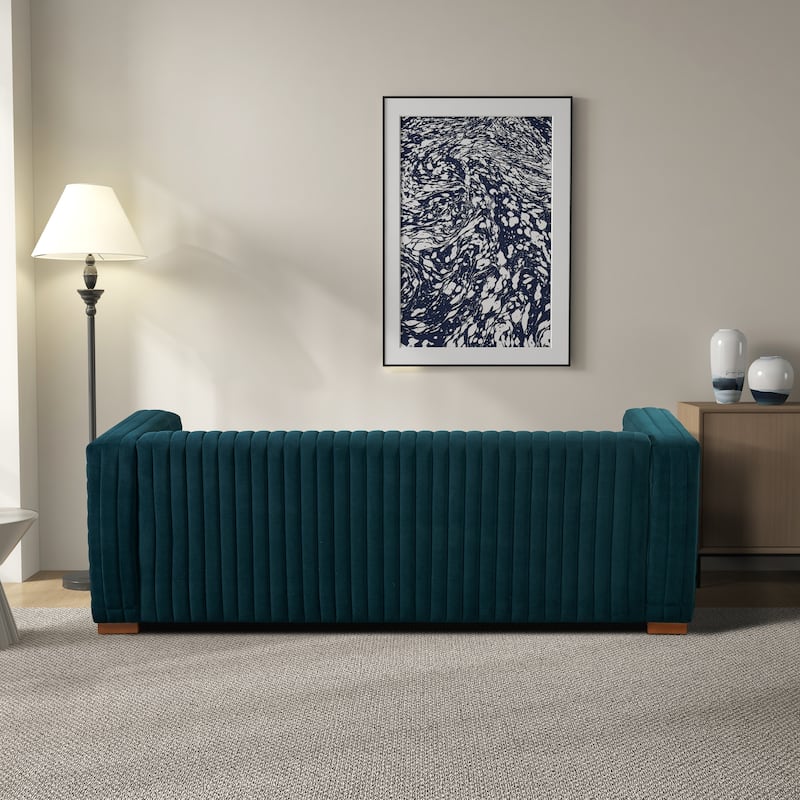 Ella Mid Century Modern Style Velvet Living Room Couch