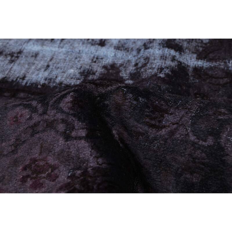 ECARPETGALLERY Hand-knotted Color Transition Black, Light Grey Wool Rug - 9'6 x 14'3