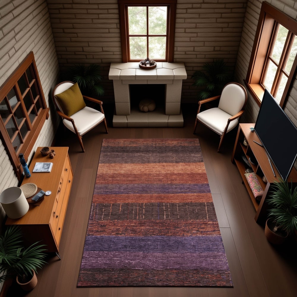 Premium Washable Super Soft Ombre Stripes Mayfield Rug