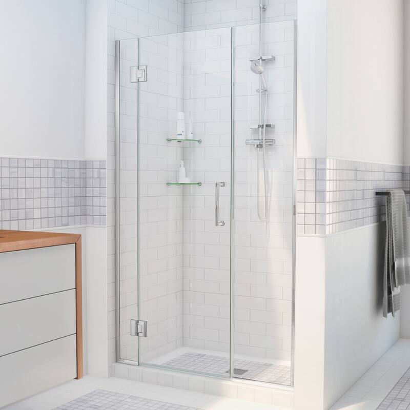 DreamLine Unidoor-X 57 1/2-58 in. W x 72 in. H Frameless Hinged Shower Door - 57.5" - 58" W