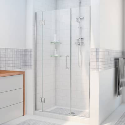 DreamLine Unidoor-X 57 1/2-58 in. W x 72 in. H Frameless Hinged Shower Door - 57.5" - 58" W