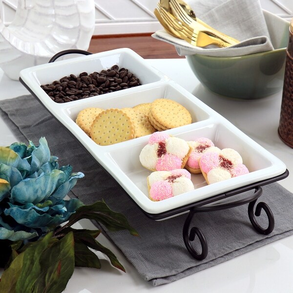 White porcelain outlet serving platter