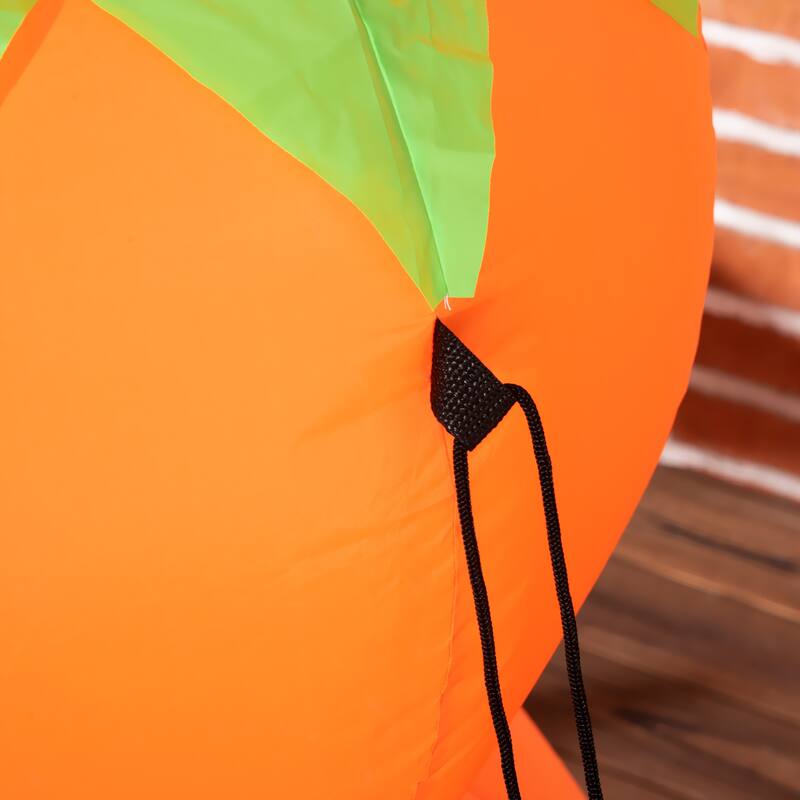 Outsunny 6' Light-Up Inflatable Pumpkin Halloween Decoration with Cute Black Cat