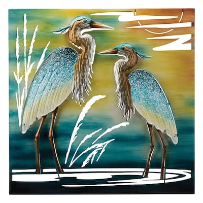 Double Heron Wall Decor