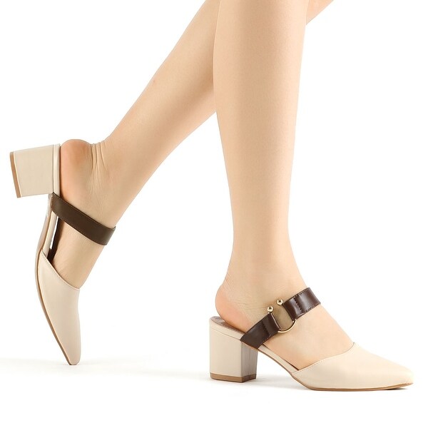 pointed toe chunky heel