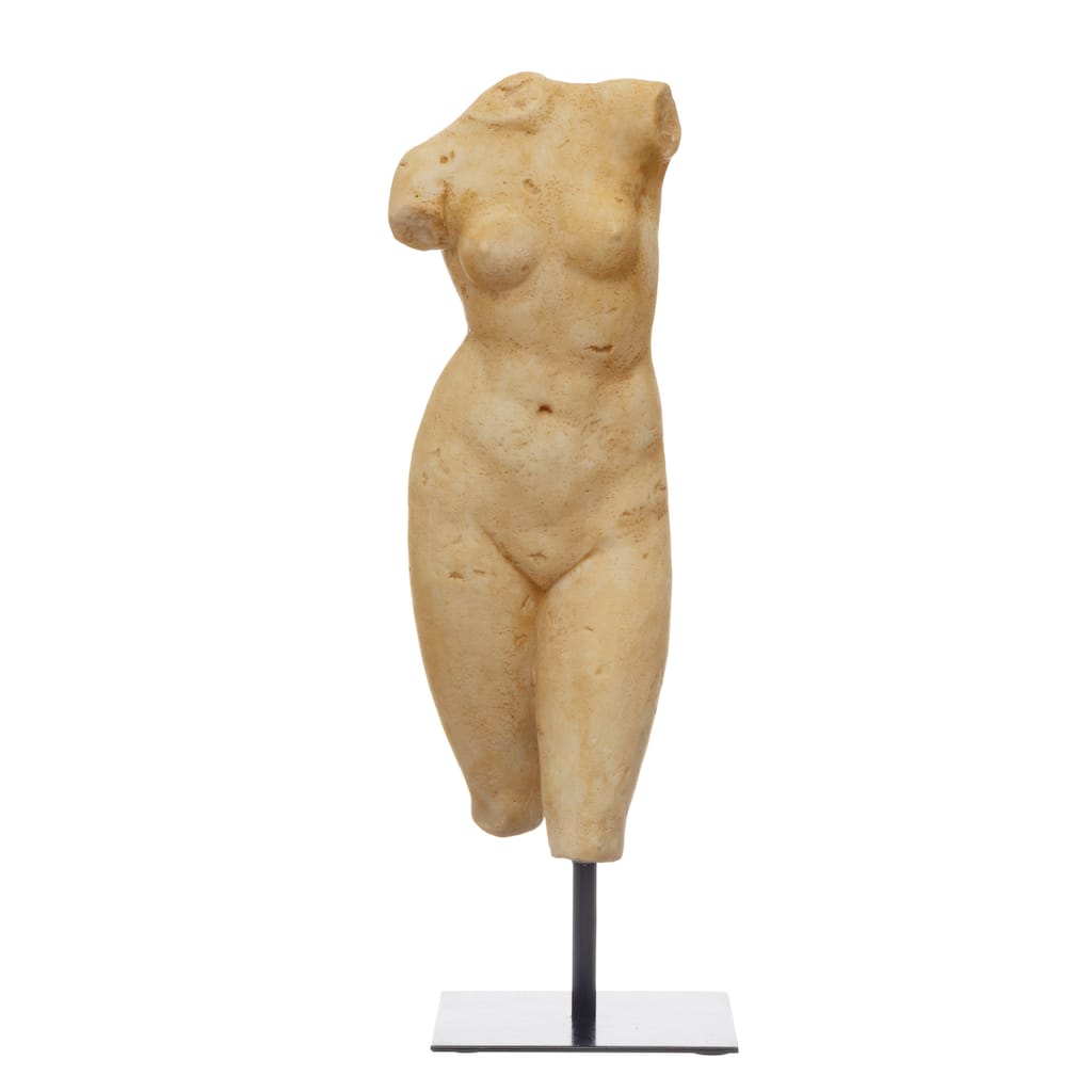 Sculptural Resin Female Figure on Stand - 5.8"L x 4.5"W x 14.5"H