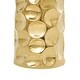 preview thumbnail 6 of 6, Gold Ceramic Geometric Bubble Vase with Concaved Circles
