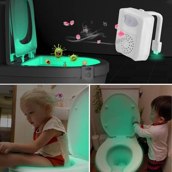 Motion Activated LED Night Light for Toilet Seat