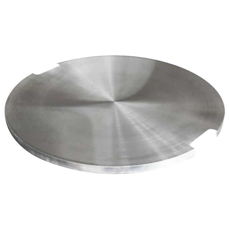 Elementi Outdoor Lunar Bowl Fire Pit Round Stainless-Steel Lid - Silver