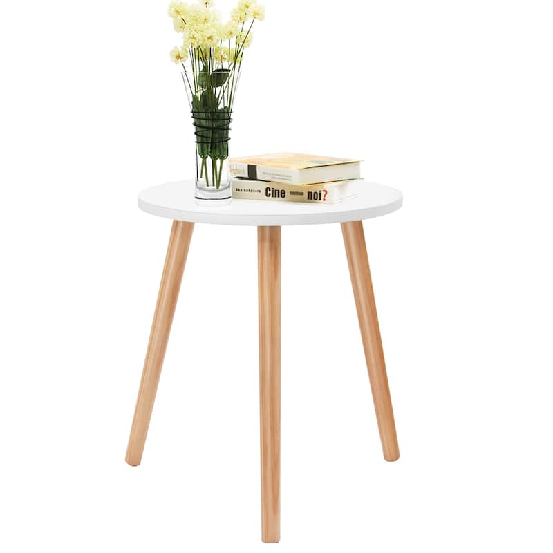 Costway Modern Round Coffee Tea Side Sofa Table Living Room Furniture