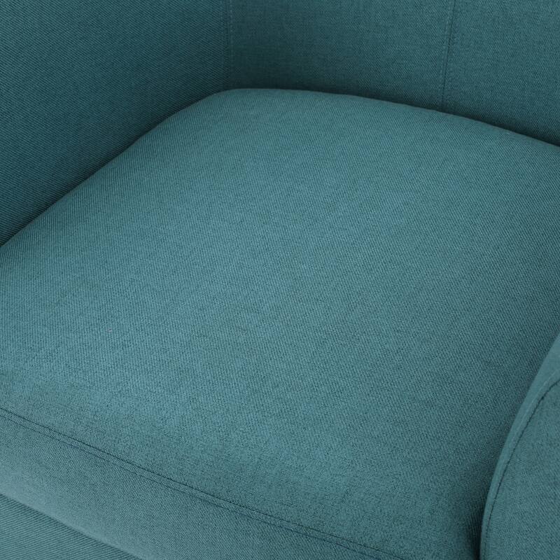 Roomfitters Modern Upholstered Club Chair with Curved Backrest, Comfortable Accent Armchair for Living Room or Office