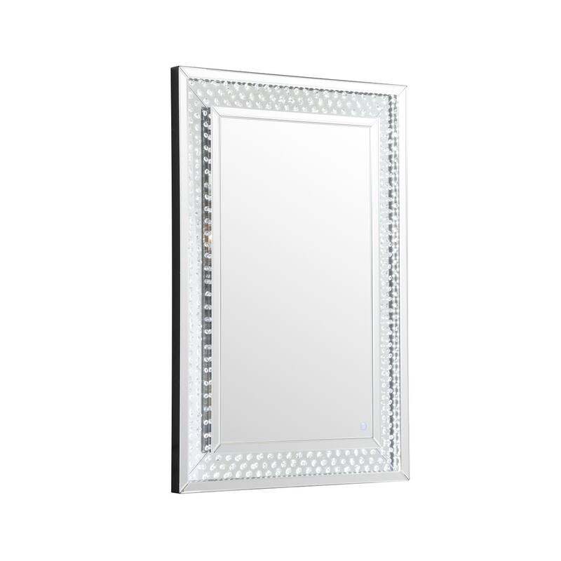 River LED Crystal Mirror - Clear