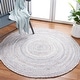 preview thumbnail 10 of 112, SAFAVIEH Handmade Braided Lilie Country Cotton Rug 10' Round - Light Grey - Round