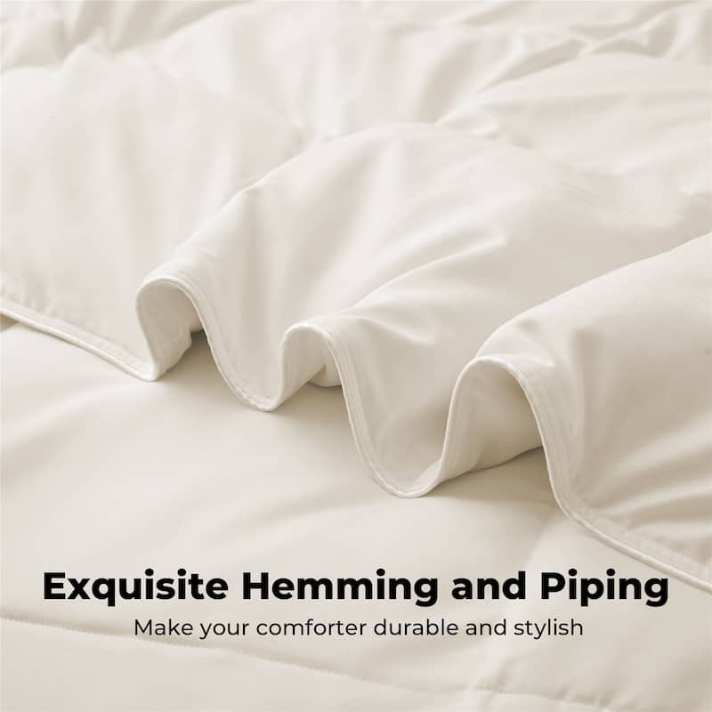 Medium Warmth All Season 600 Fill Power White Goose Feather Down Comforter Duvet Insert