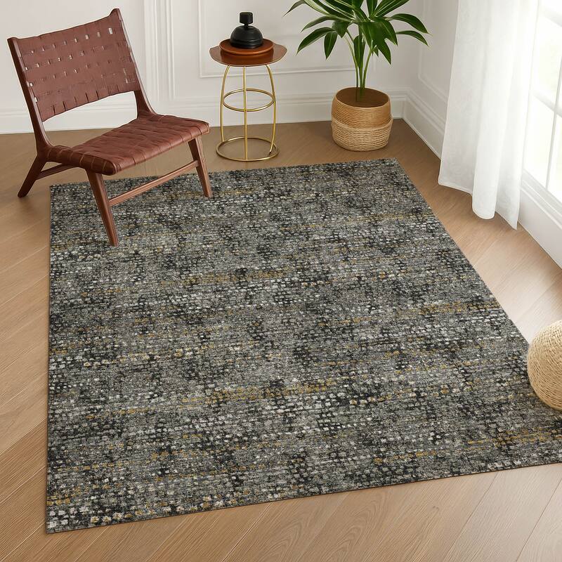 Machine Washable Indoor/ Outdoor Casual Kersey Chantille Rug