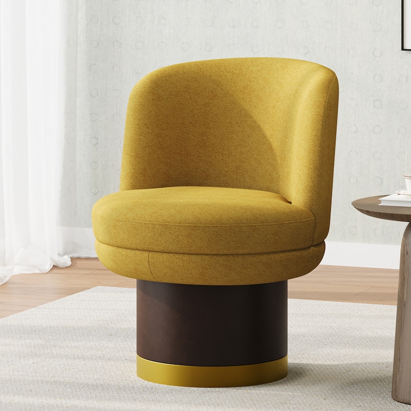 360°Swivel Accent Chair Round Swivel Chair Barrel Chair Upholstered Swivel Chair for Living Room, Bedroom or Apartment