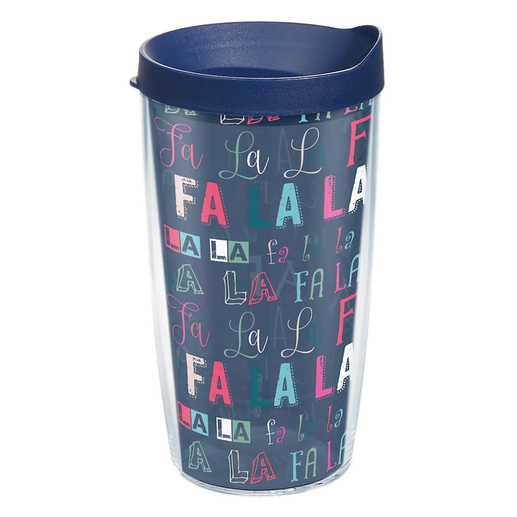 Tervis FA-LA-LA Christmas Holiday Made in USA Double Walled Insulated Travel Tumbler, Classic