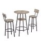 preview thumbnail 23 of 37, New Style Bar Table Set with Bar Stools PU Soft Seat with Backrest and Footrest ,1 Wooden Table(Set of 3 or Set of 5)