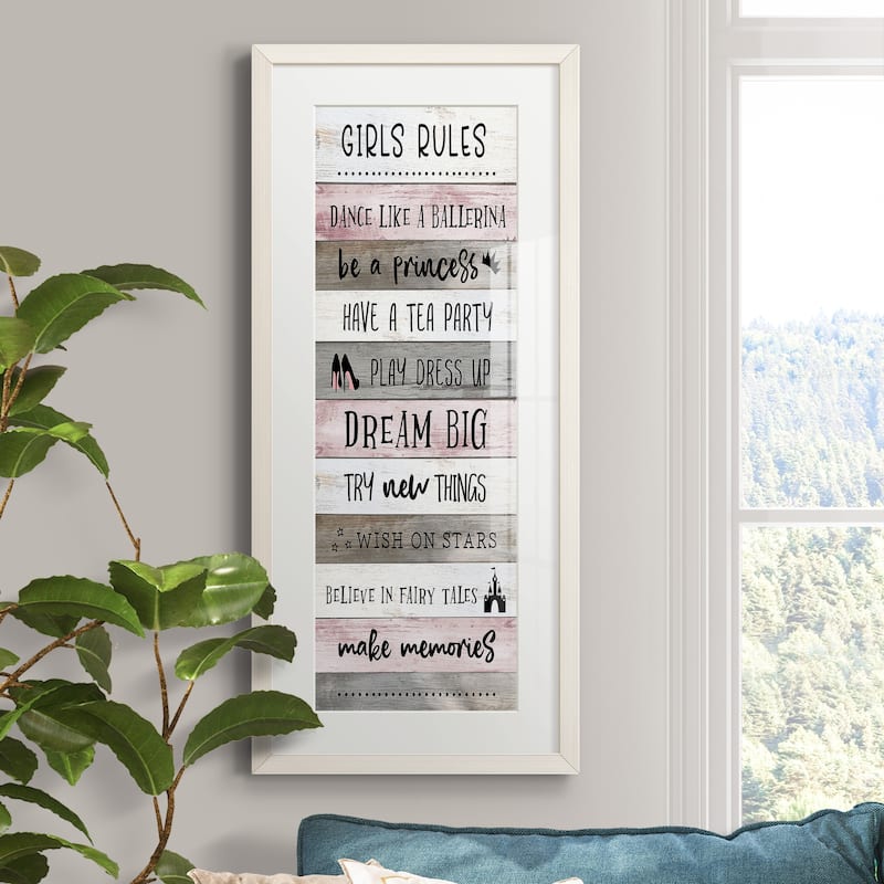 Girls Rules-Premium Gallery Framed Print