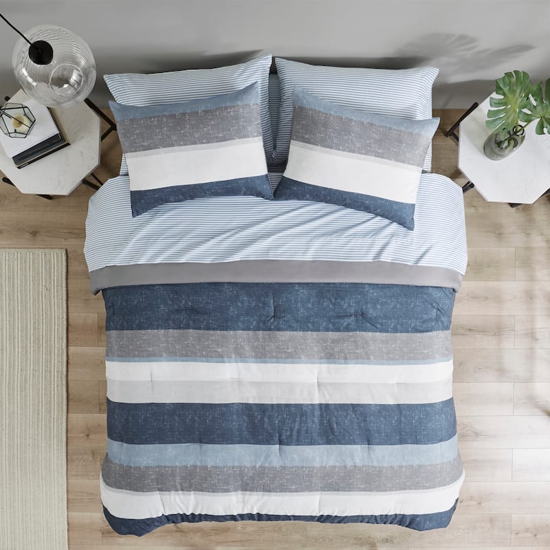Madison Park Essentials Deacon Comforter Set with Bed Sheets