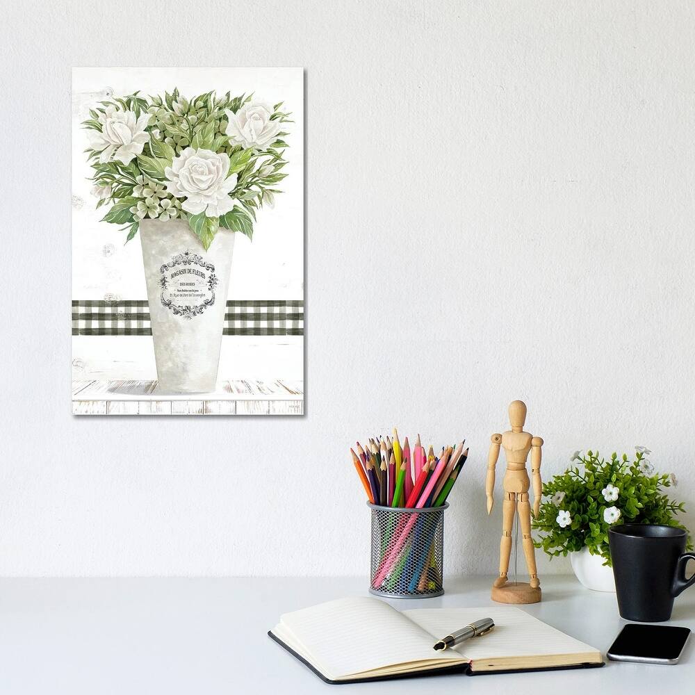 iCanvas "White Roses" by Cindy Jacobs Canvas Print