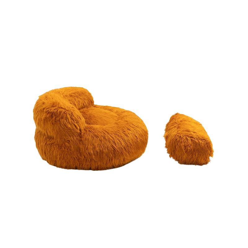 Bean Bag Chair,Floor Sofa with Handle,Accent Sofa Chair with Ottoman for Gaming Reading Relaxing