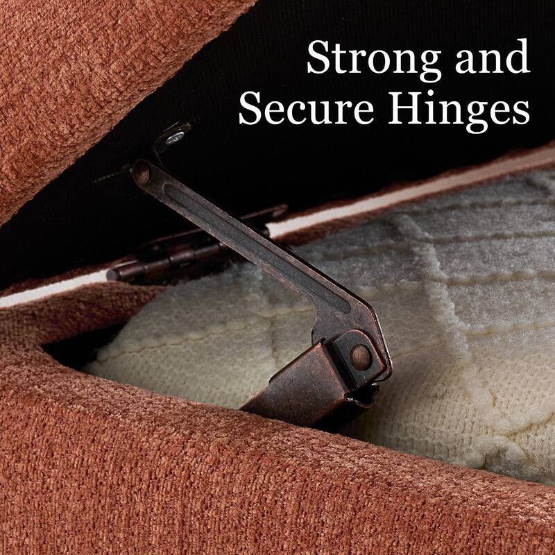 39in Soft Chenille Fabric Storage Ottoman Bench for Bedroom / Entryway Bed Foot / Living Room，Upholstered Entryway Bench