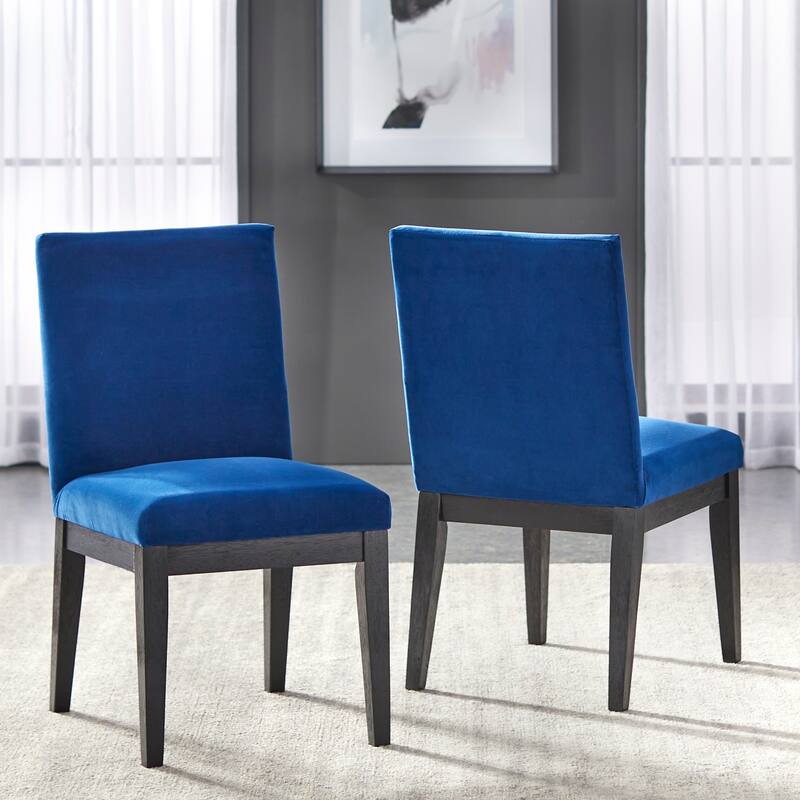 Lifestorey North Bay Dining Chair (Set of 2) - Sapphire Blue Velvet